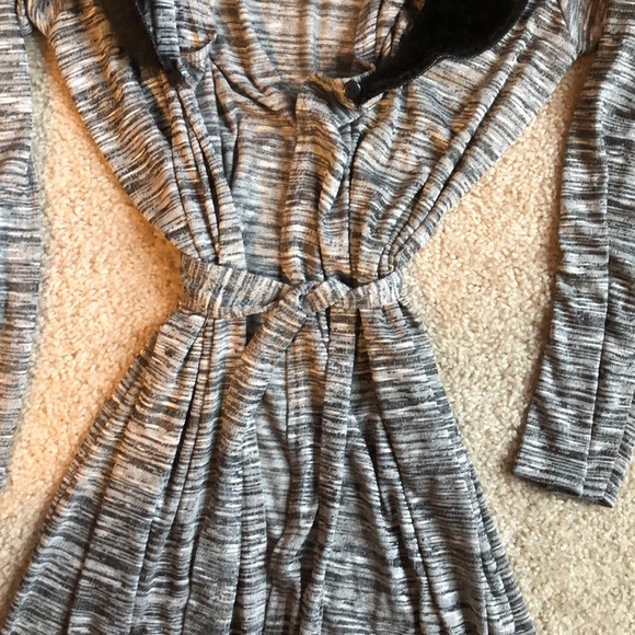 New faux Fur Cardigan in grey and black sweater jacket size large - Picture 5 of 6